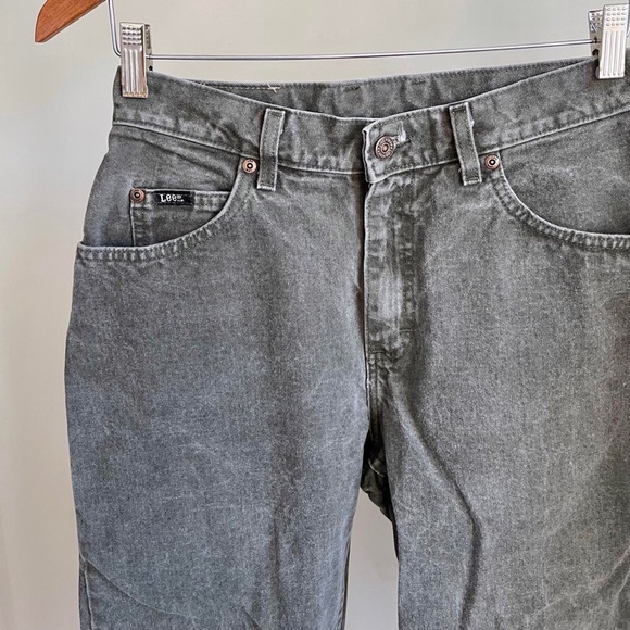 Vintage Lee High Waisted Straight Leg Mom Jeans in Moss Green - 27 - Picture 4 of 4